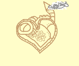 300x250 Steampunk Heart Drawing - Steampunk Heart Drawing