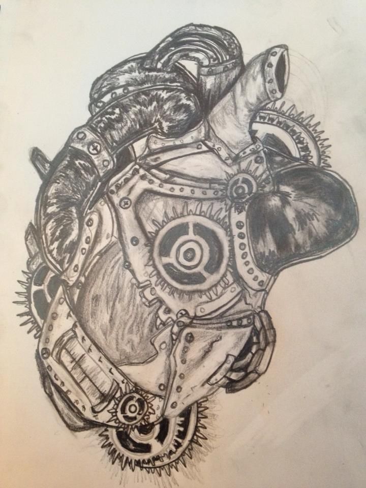 720x960 steampunk images art drawings hearts steampunk heart - Steampunk Heart Drawing
