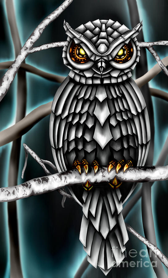 545x900 Steampunk Owl Drawing - Steampunk Owl Drawing
