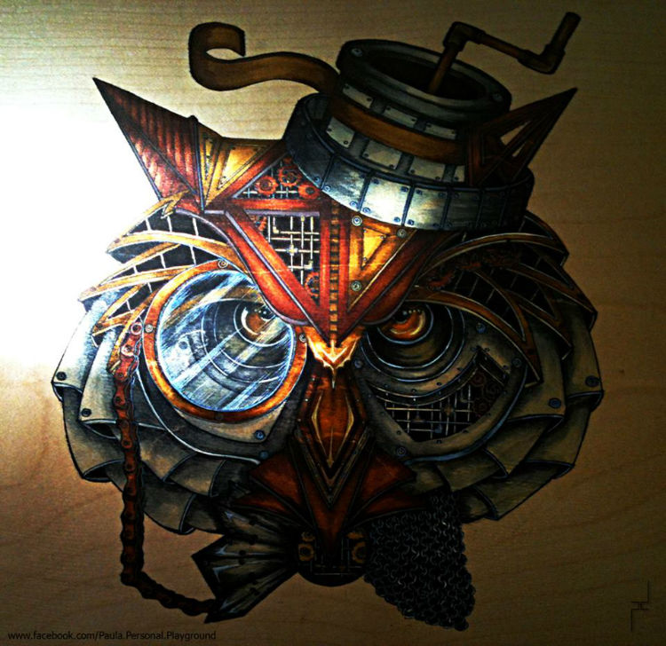 750x728 Steampunk Owl Drawings - Steampunk Owl Drawing