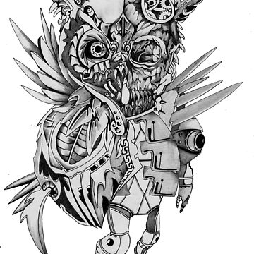 360x360 Steampunk Owl Photographic Print - Steampunk Owl Drawing