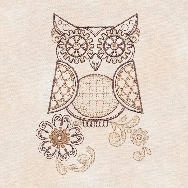 800x800 Steampunk Owl - Steampunk Owl Drawing
