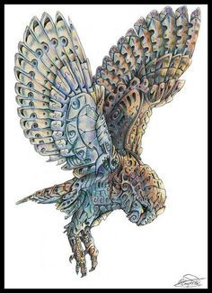 236x325 Owl Steampunk Drawings - Steampunk Owl Drawing