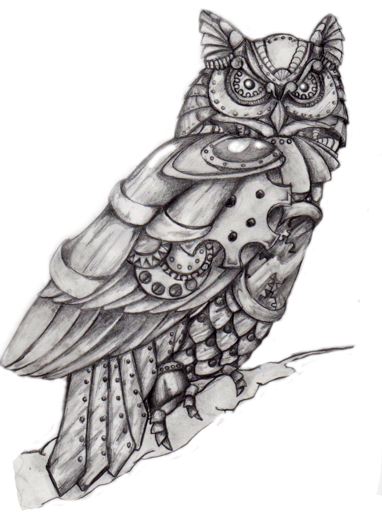 1275x1750 Steampunk Owl Tattoo Ideas Owl Tattoo Design, Tattoo Designs - Steampunk Owl Drawing