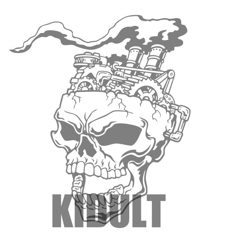 750x750 Steampunk Skull Gear Halloween Wall Stickers Home Decor Removable - Steampunk Skull Drawing