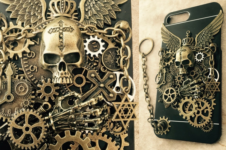 745x497 Steampunk Skull Iphone Case Holy Buyble - Steampunk Skull Drawing