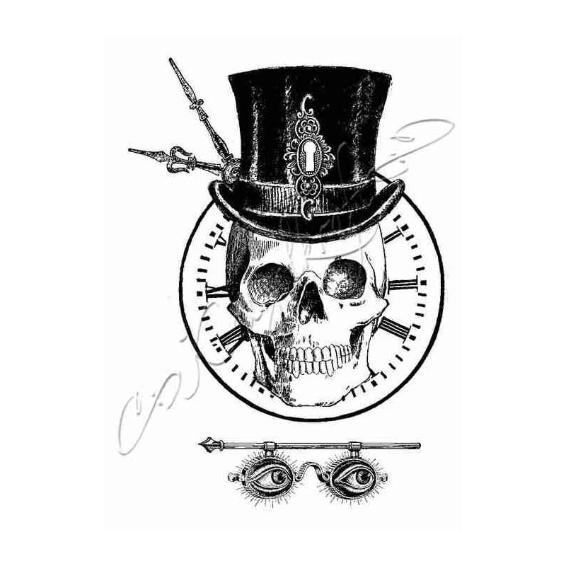 800x800 Katzelkraft - Steampunk Skull Drawing