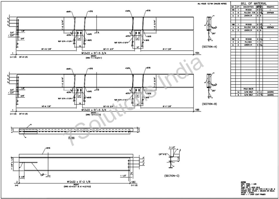 950x680 steel detailing sample structure steel detailing drawing sample india - Steel Drawing