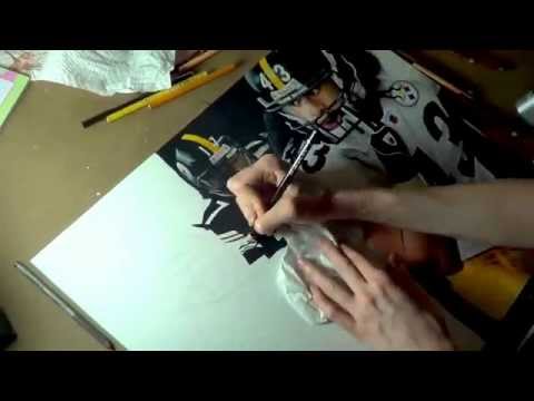 480x360 pittsburgh steelers colored pencil drawing - Steelers Drawings