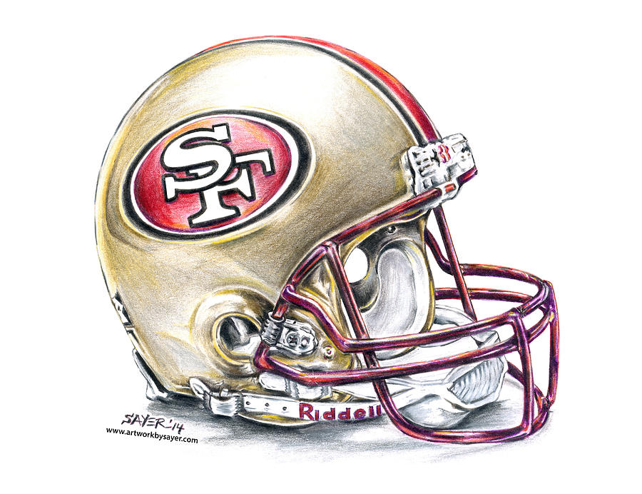 900x692 San Francisco Helmet Drawing - Steelers Helmet Drawing