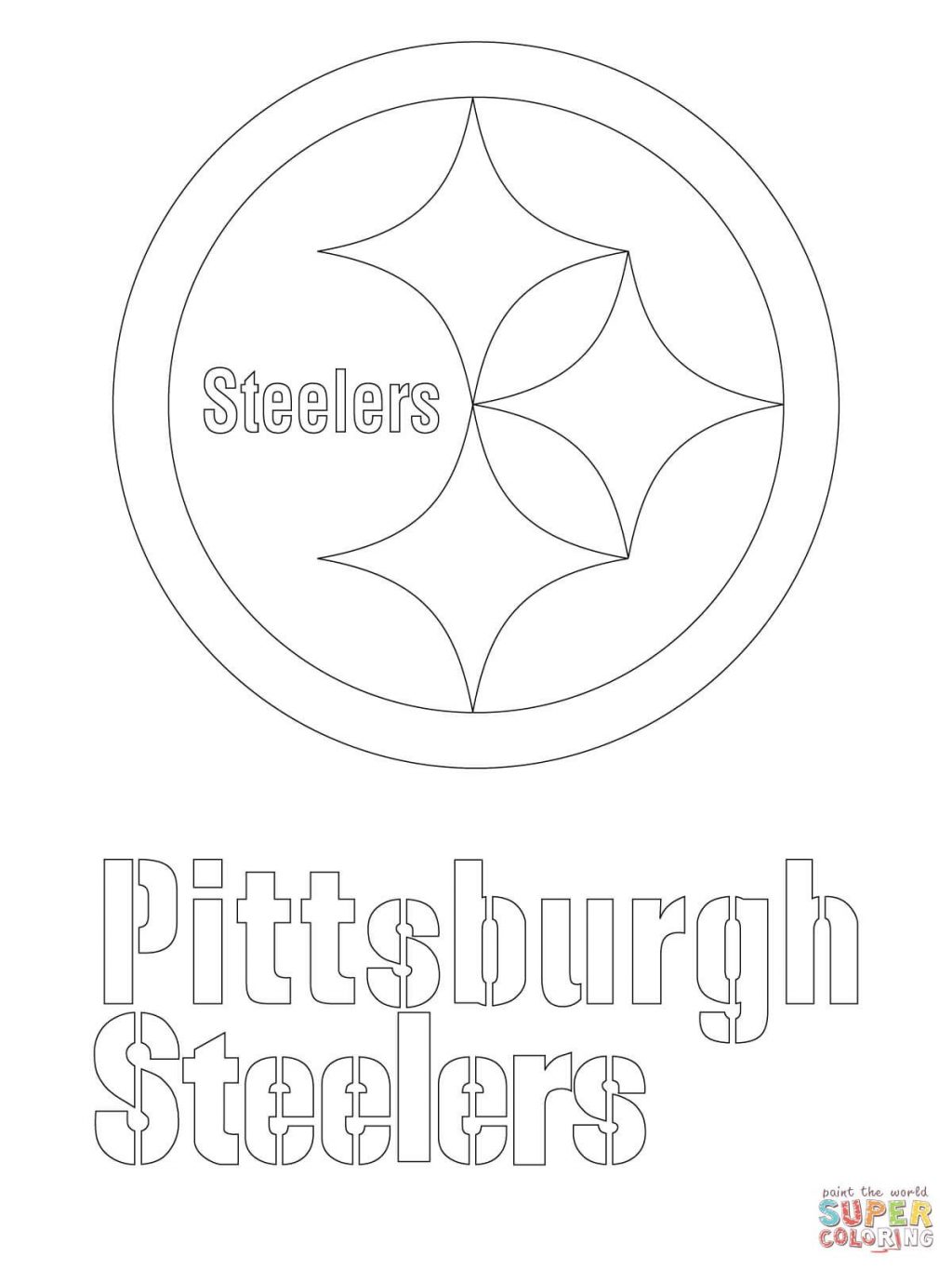 1024x1365 coloring pages coloring pages steelers logo pagetsburgh - Steelers Logo Drawing