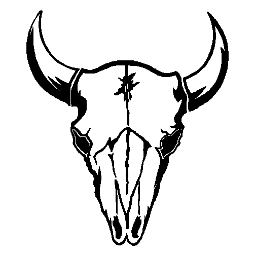 501x501 steer skull clip art - Steer Head Drawing