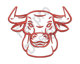 340x270 steer skull machine embroidery design etsy - Steer Head Drawing