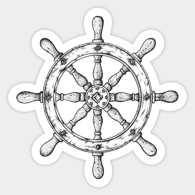 630x630 Ship Steering Wheel - Steering Wheel Drawing