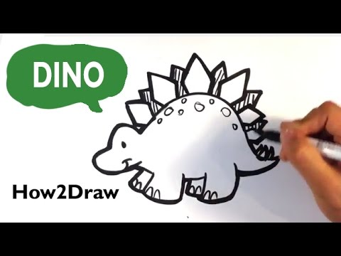 480x360 How To Draw A Dinosaur - Stegosaurus Drawing