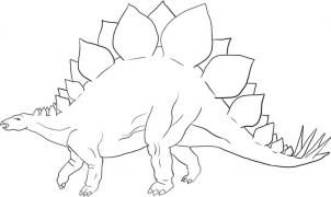 302x180 How To Draw A Stegosaurus, Dinosaur, Step - Stegosaurus Drawing