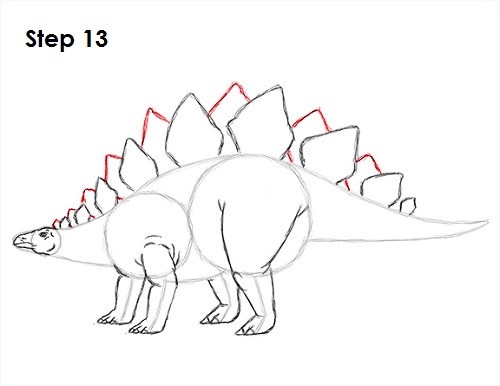 500x386 How To Draw A Stegosaurus - Stegosaurus Drawing