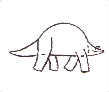 356x299 How To Draw How To Draw A Stegosaurus - Stegosaurus Drawing