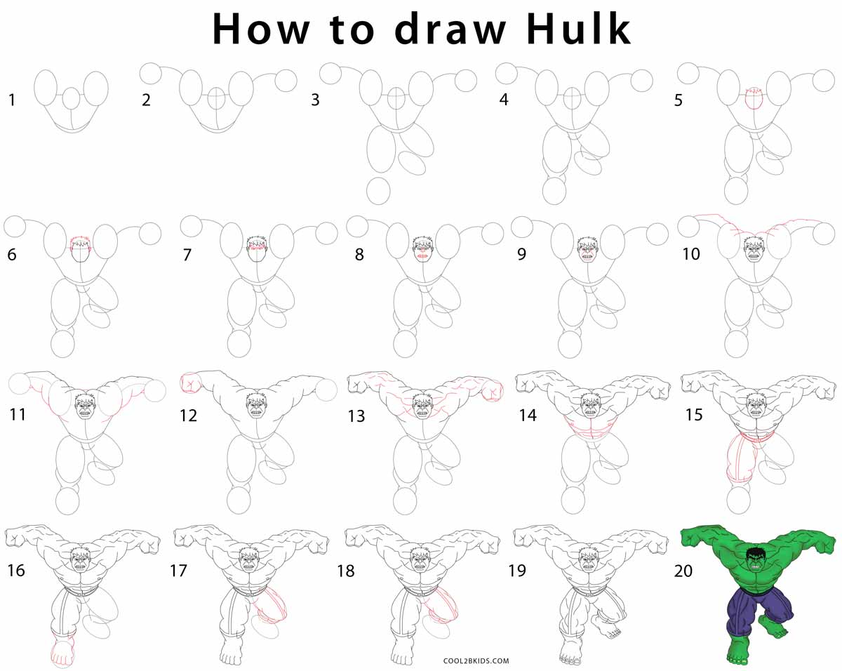 1200x956 How To Draw Hulk - Step By Step Drawing