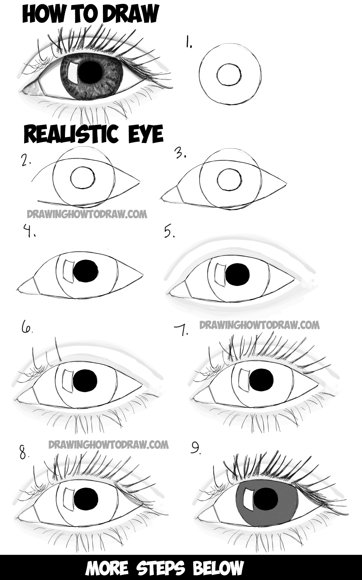 1400x2243 How To Draw Realistic Eyes With Step - Step By Step Drawing