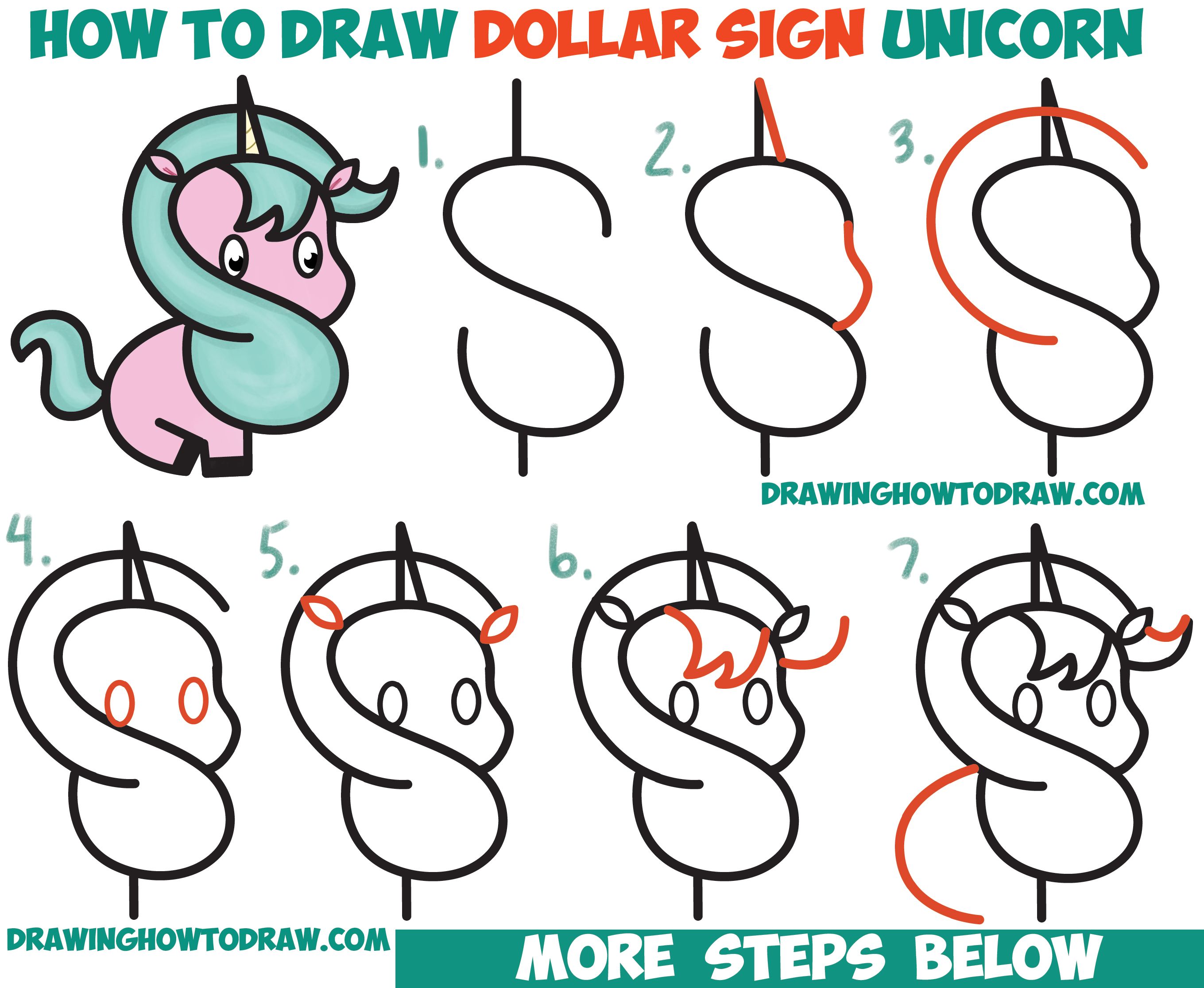 2719x2232 How To Draw A Cute Cartoon Unicorn - Step By Step Drawing Cartoons