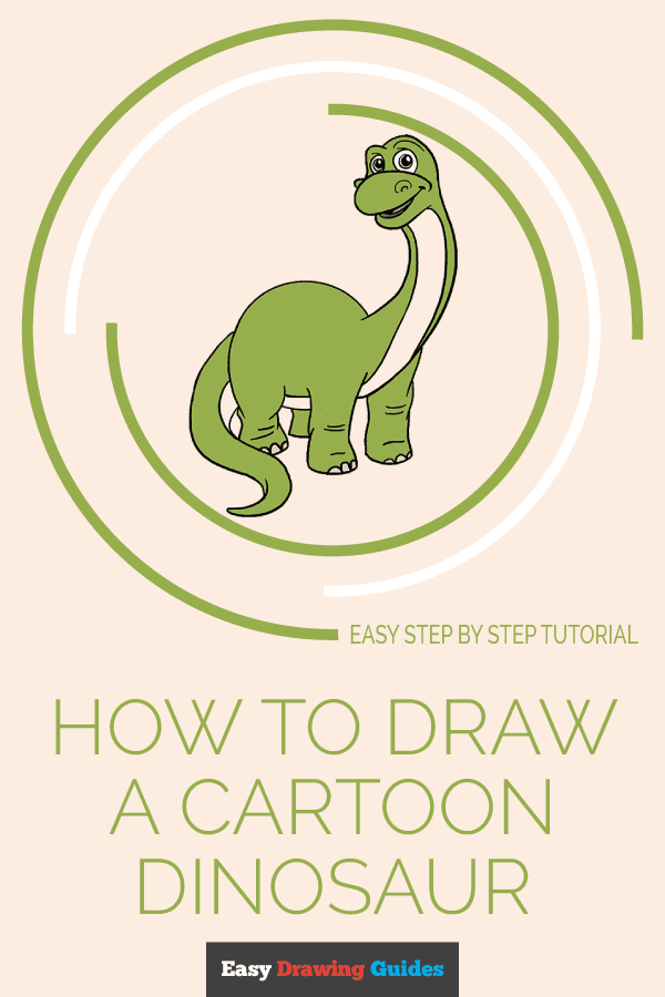 600x900 How To Draw A Cartoon Dinosaur Easy Step - Step By Step Drawing Dinosaurs