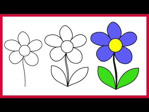 480x360 How To Draw A Simple Flower Easy Step - Step By Step Drawing Flowers Beginner