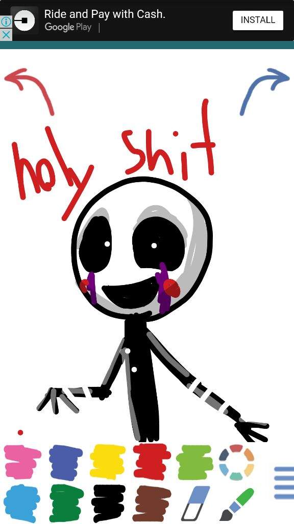 576x1024 Drawing The Puppet On A Kids Drawing App Five Nights At Freddy - Step By Step Drawing For 11 Year Olds