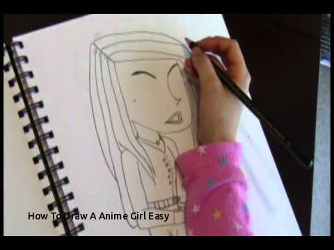 480x360 How To Draw A Anime Girl Easy Year Old Girl Free Hands Original - Step By Step Drawing For 11 Year Olds
