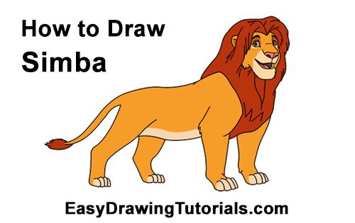 500x315 How To Draw Simba - Step By Step Drawing For Adults