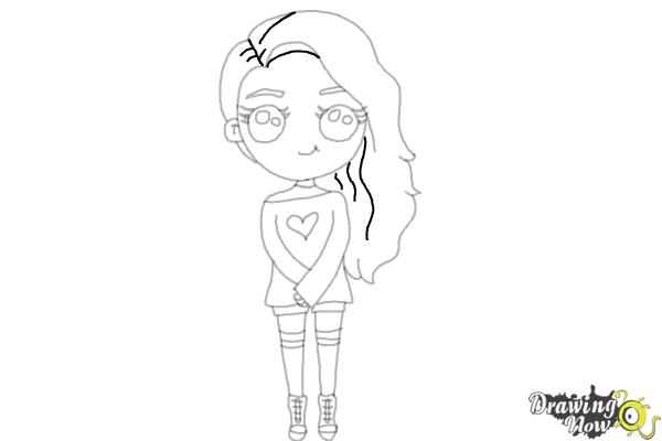 600x400 How To Draw A Kawaii Girl - Step By Step Drawing For Girls