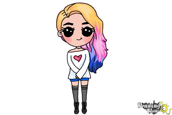 600x400 How To Draw A Kawaii Girl - Step By Step Girl Drawing