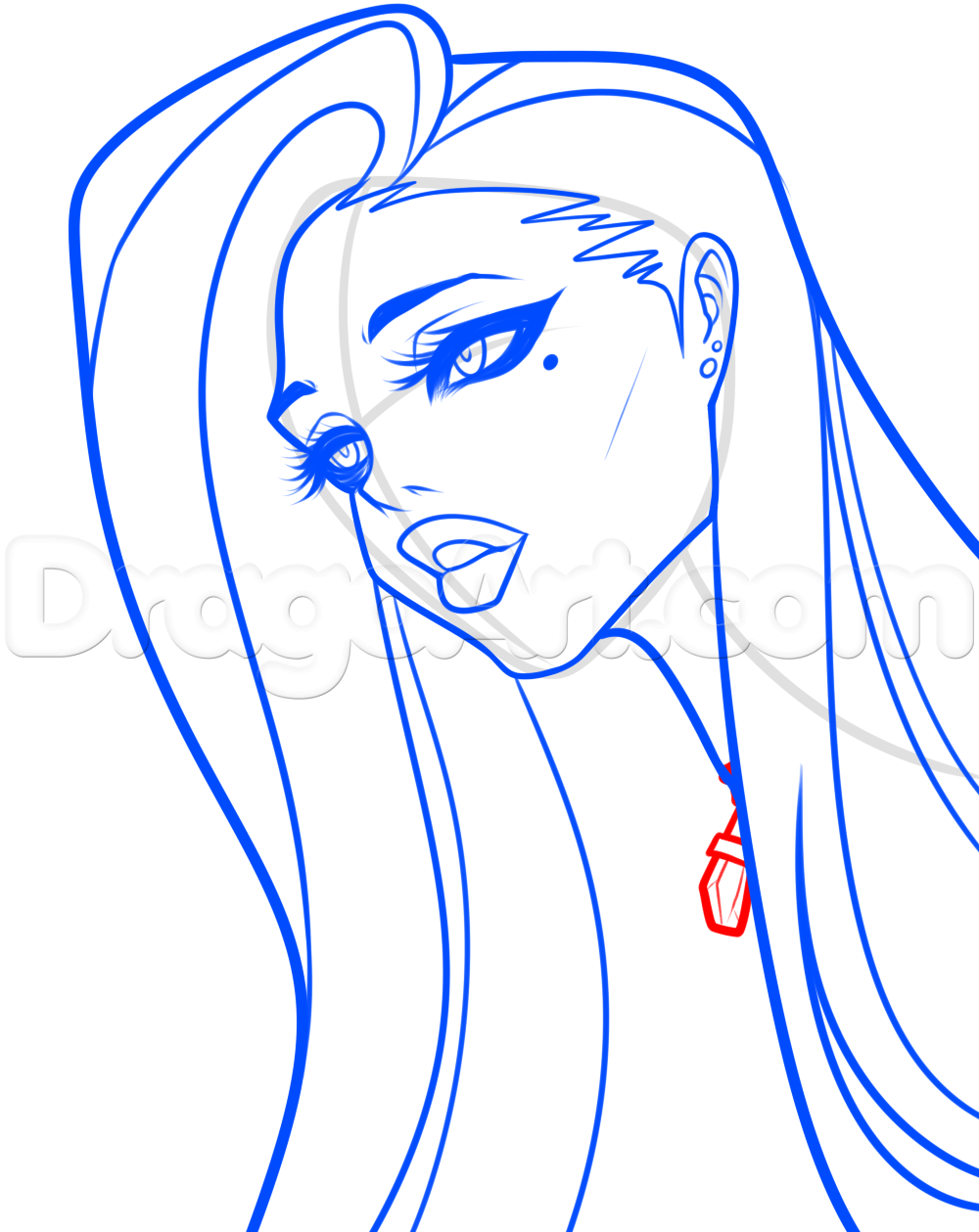 1000x1259 Sad Girl Drawing Tutorial, Step - Step By Step Girl Drawing