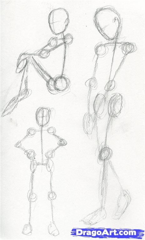 463x768 step how to draw a realistic person, draw a real person - Step By Step How Drawing A Person