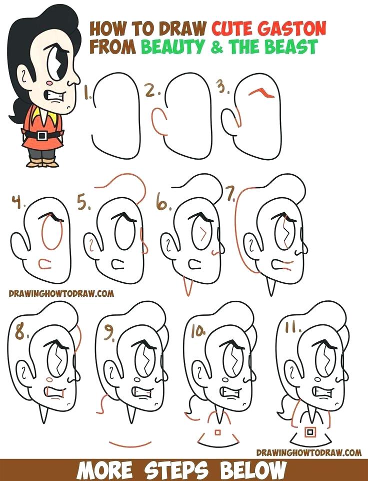 736x961 How To Draw Step - Step By Step How Drawing Disney Characters