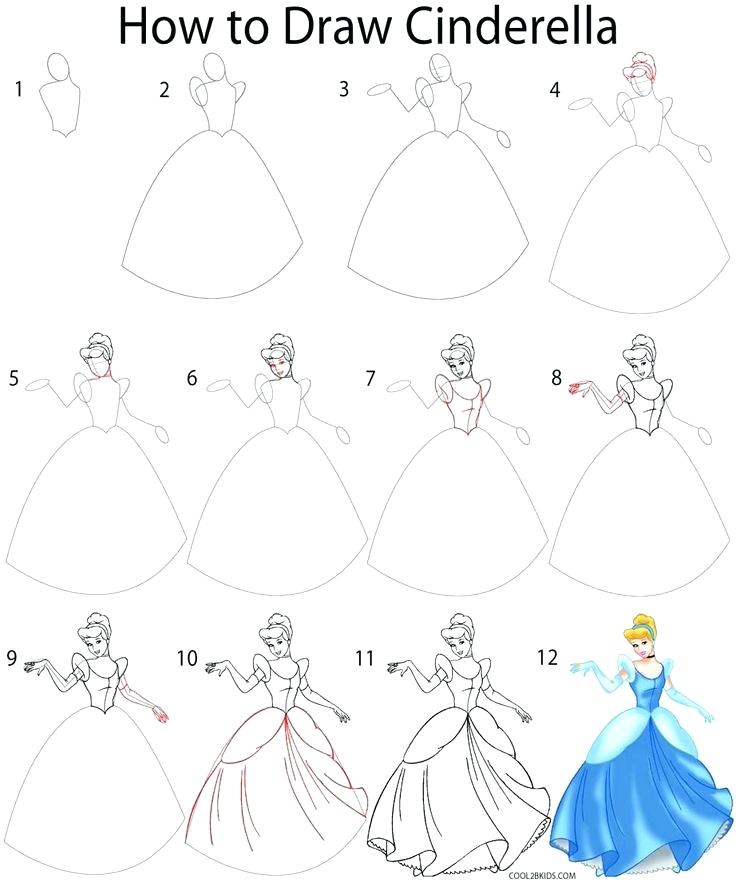 736x882 Step - Step By Step How Drawing Disney Characters