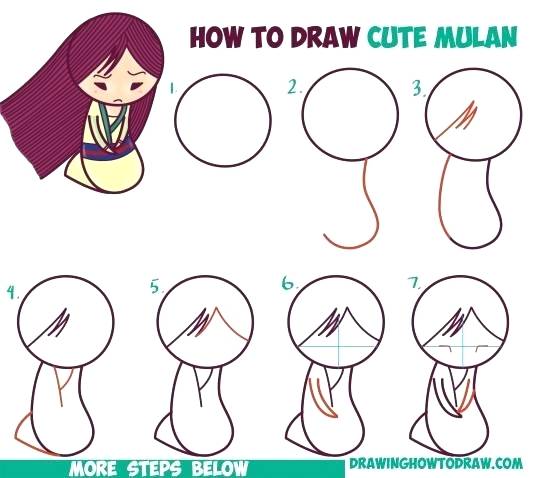 536x478 Draw Disney Princess How To Princesses Step - Step By Step How Drawing Disney Characters