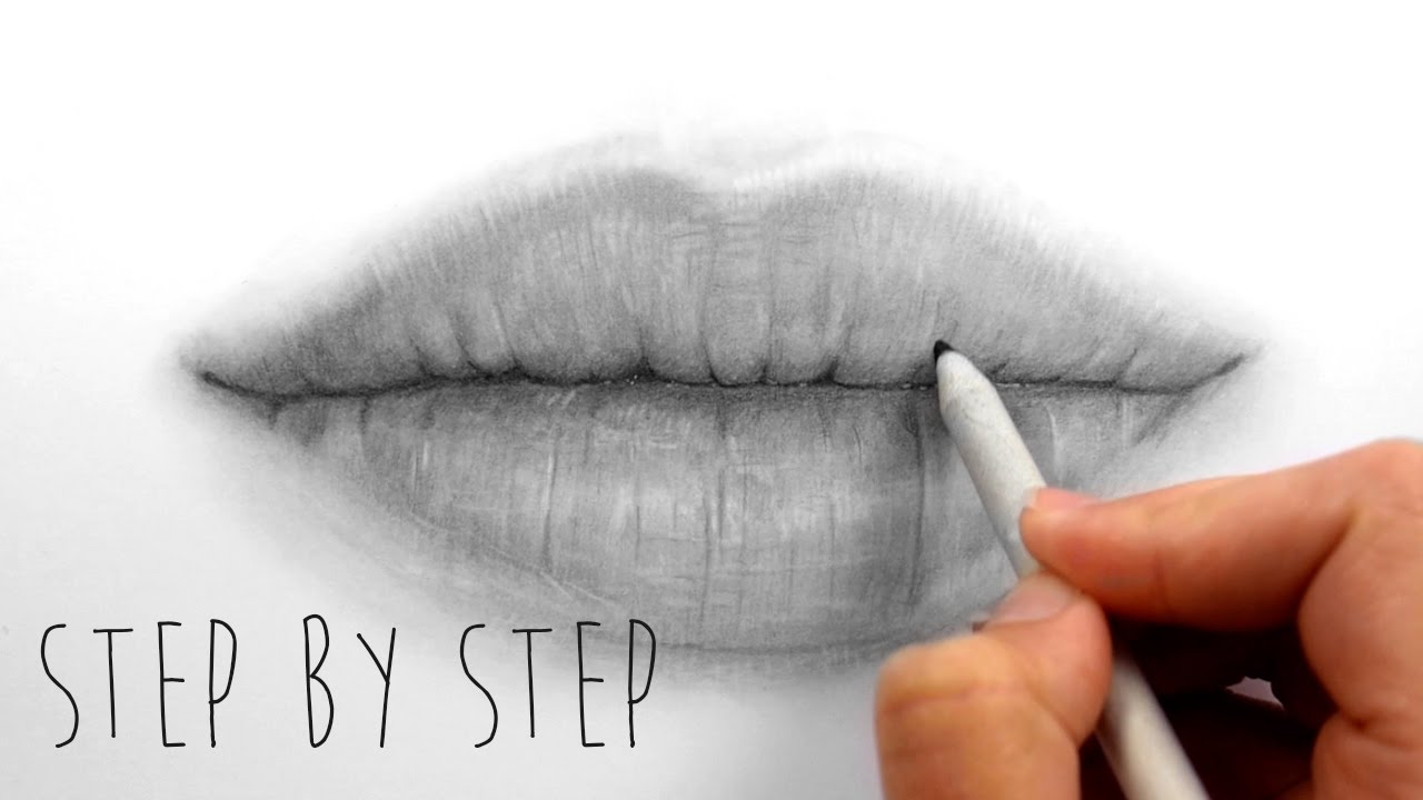 1280x720 Step - Step By Step Lip Drawing