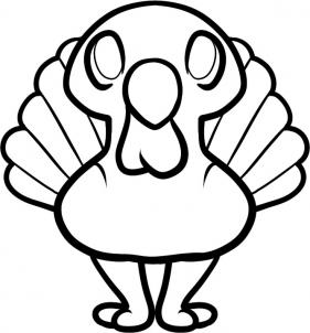 281x302 How To Draw How To Draw A Turkey For Kids - Step By Step Turkey Drawing