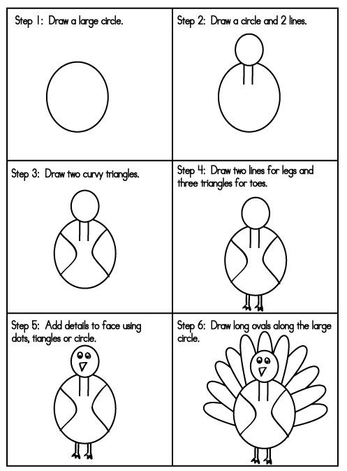 497x674 thanksgiving activities how to draw a turkey sight words - Step By Step Turkey Drawing