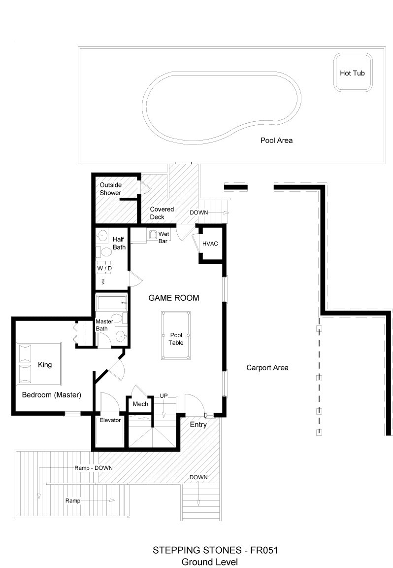 798x1152 Oceanfront Vacation Rental - Stepping Stone Drawing