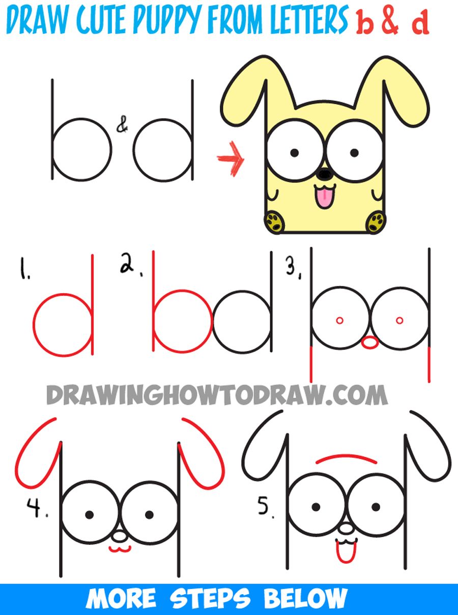 900x1209 How To Draw Cartoon Baby Dog Or Puppy From Letters Easy Step - Steps Drawing A Dog