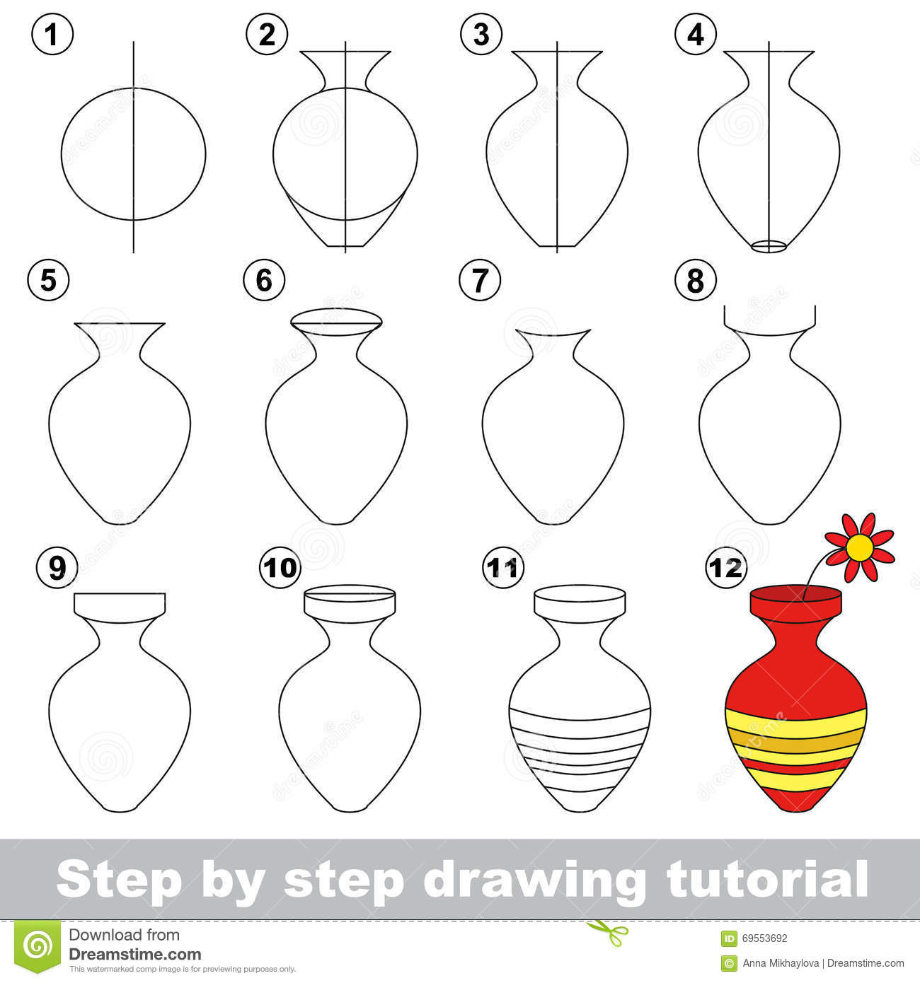 1300x1390 Steps To Draw A Flower Draw Flowers Step - Steps Drawing A Flower