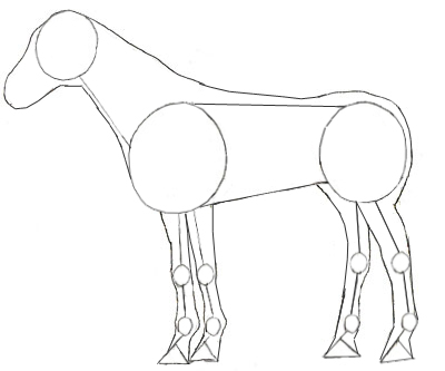 400x333 How To Draw A Horse - Steps Drawing A Horse
