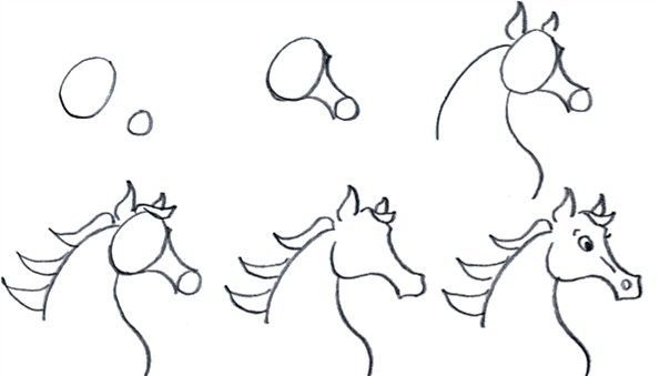 595x339 Drawings In Drawings, Horses, Art - Steps Drawing A Horse