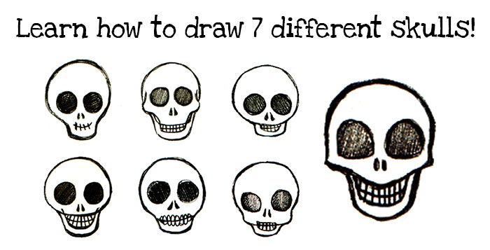 700x357 How To Draw Skulls Easy Step - Steps Drawing A Skull