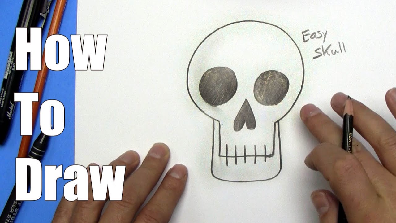1280x720 How To Draw An Easy Skull - Steps Drawing A Skull