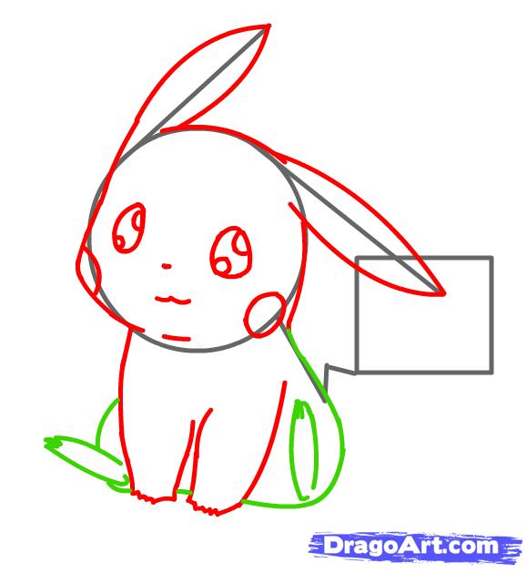 579x629 How To Draw Pikachu, Pokemon, Step - Steps Drawing Pikachu