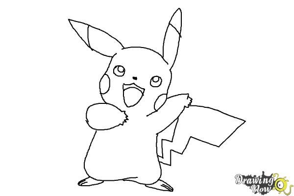 600x400 How To Draw Pikachu Step - Steps Drawing Pikachu