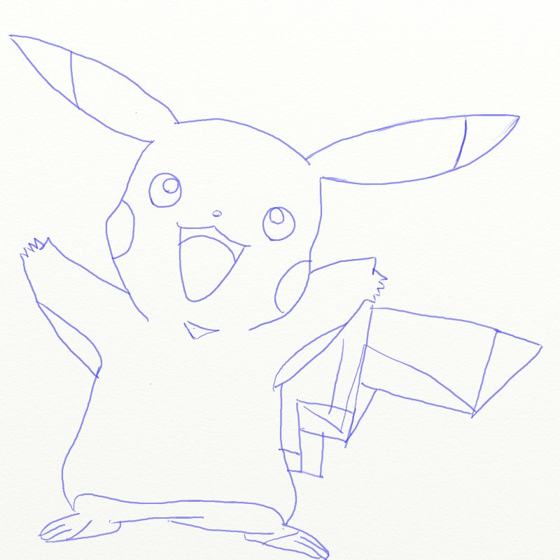 800x800 How To Draw Pikachu From Pokemon - Steps Drawing Pikachu